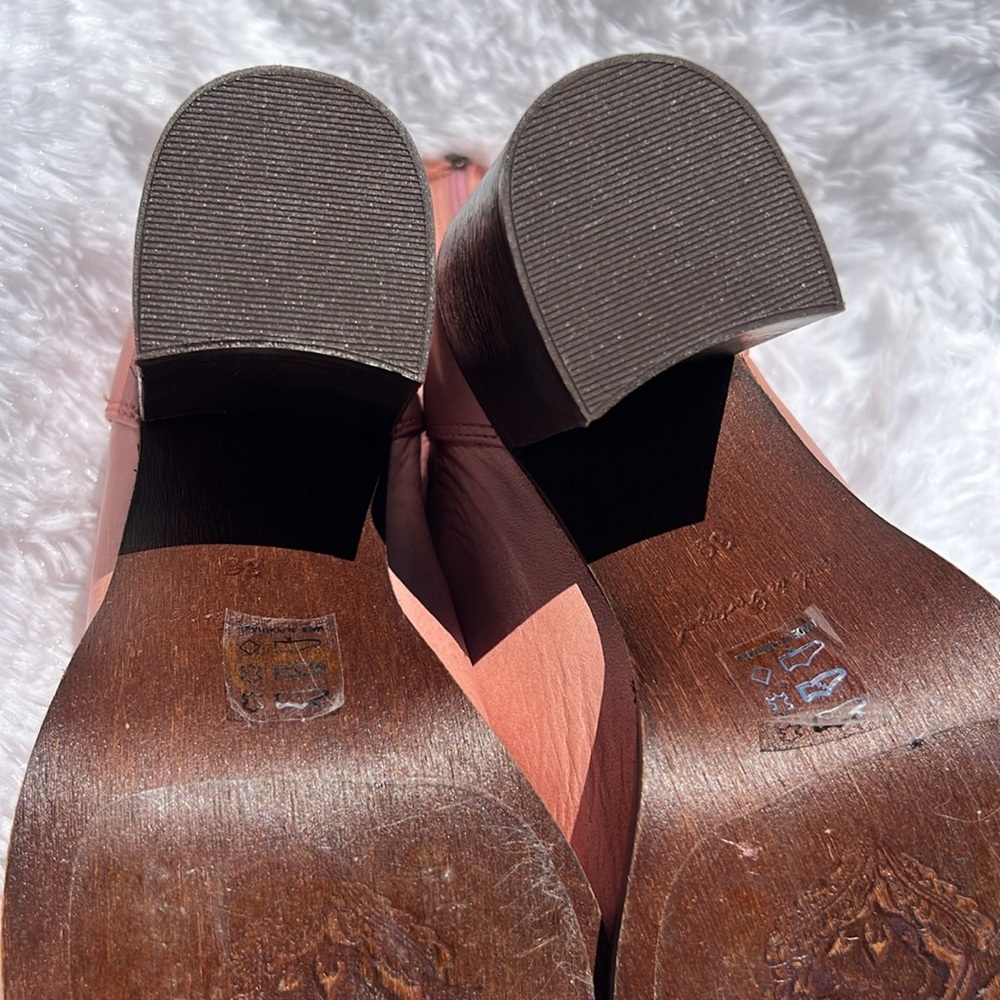 Free People Elle block heel boot sunset sand,l pink - Picture 11 of 13